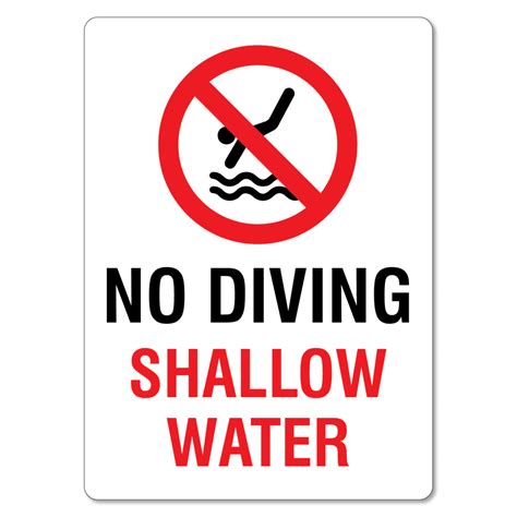 No Diving Shallow Water Sign The Signmaker