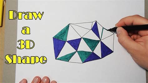 How To Draw A 3d Shape Youtube