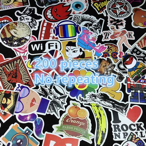 36 pieces random sports fashion brands skateboard laptop car luggage stickers sporting goods