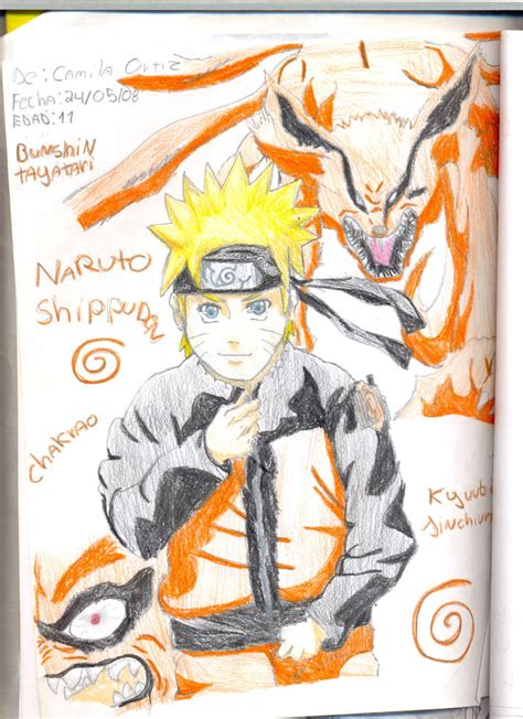 Naruto With Kyuubi Drawing By Kamortiz321 On Deviantart