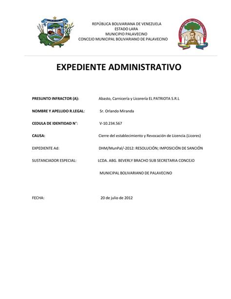 Expediente Administrativo By Maria Suarez Issuu