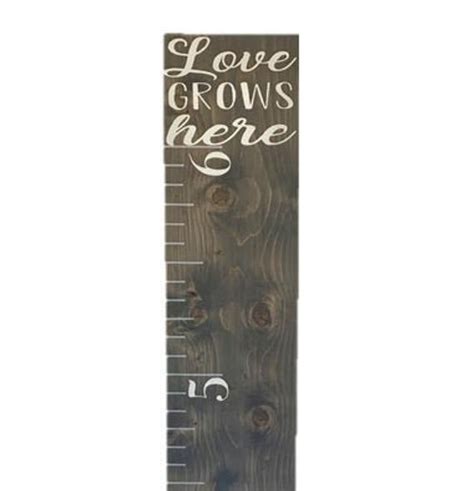 6 Wood Ruler Growth Chart Personalized Giant Measuring Etsy Wood