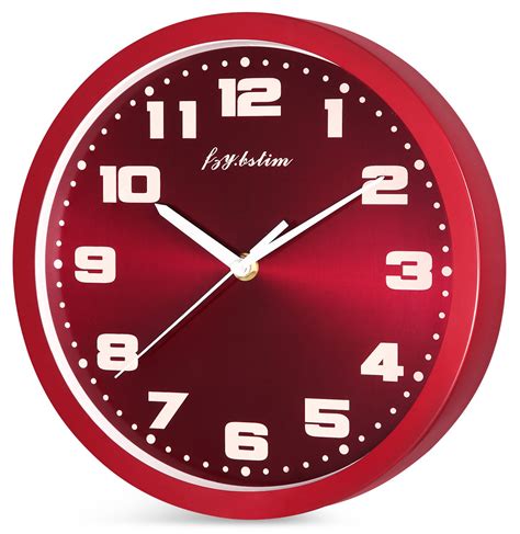 Fzybstim Silent Non Ticking Wall Clock Battery Operated10 Inch Modern