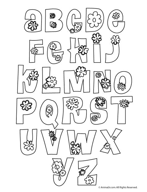Printable Bubble Letters Flower Letters Woo Jr Kids Activities