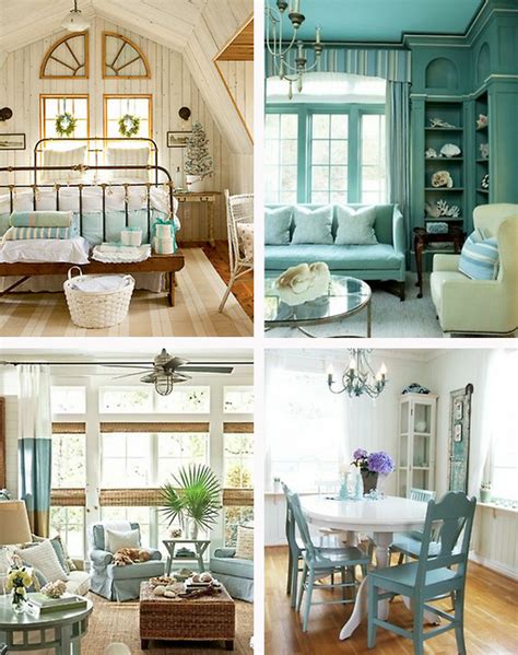 From the gorgeous hues of blue to the fundamental s' ' items synonymous with beach life, you'll feel like you're living seaside. Beachy Decor and a Happy Weekend.