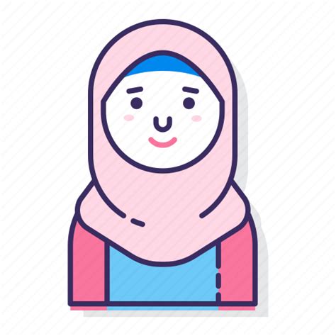avatar character female hijab muslim veil woman icon download on iconfinder