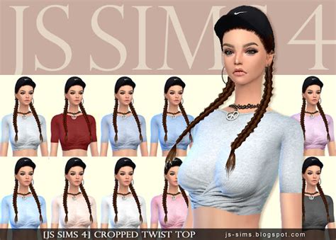My Sims 4 Blog Cropped Twist Top By Js Sims 4