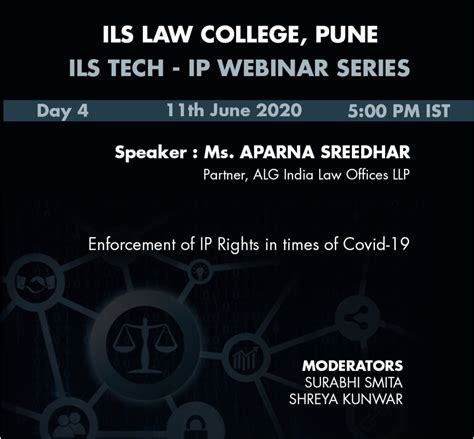 Ils law college pune contact phone number is : ALG's Aparna Sreedhar discusses Enforcement of IP Rights ...