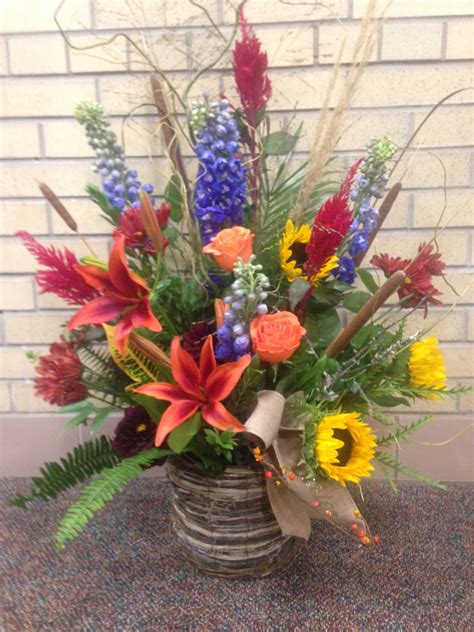 Tvf 27 Bright Fall Flowers Funeral Flower Arrangements Floral