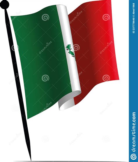 Waving Mexico Flag Stock Vector Illustration Of Patriotic 237778640