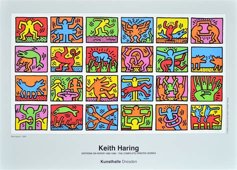 Keith Haring Retrospective 1989 Poster Kunstdruck Bei Germanpostersde