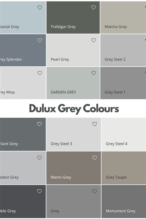 Dulux Grey Colours A Mix Of Different Grey Swatches By Dulux Dulux