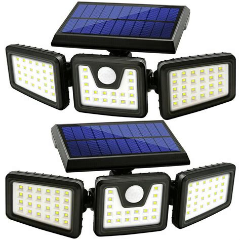2 Pack Solar Lights Outdoor Ameritop 800lm Wireless Led Solar Motion