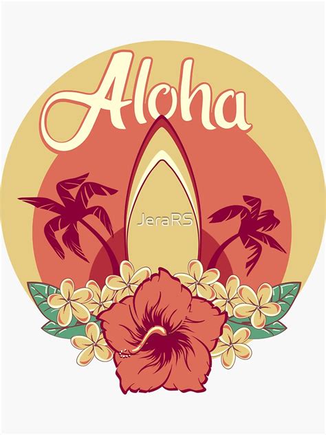 Aloha In Hawaiian Flowers Bouquet Of Hibiscus And Plumeria And Palms