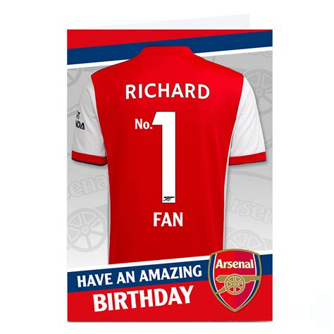 Buy Personalised Arsenal Fc Birthday Card No1 Fan For Gbp 229