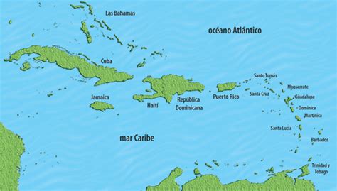 Antillas Mayores Y Antillas Menores En El Mar Caribe Mar Caribe