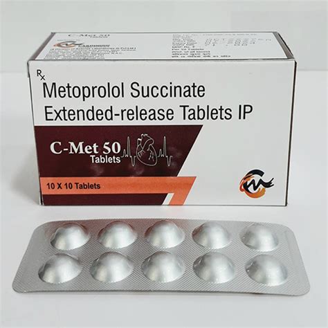 C Met 50 Metoprolol Succinate Extended Release Tablets Ip Asterisk