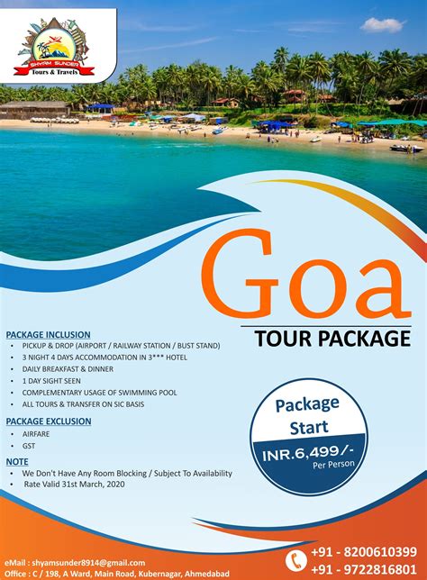 looking goa trip 3 nights 4 days goa tour package start now inr 6 499 for information