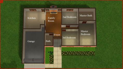 Sims House Layout 3 Person