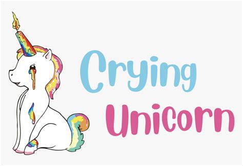 Unicorn Cry Transparent Cartoons Crying Unicorn Hd Png Download