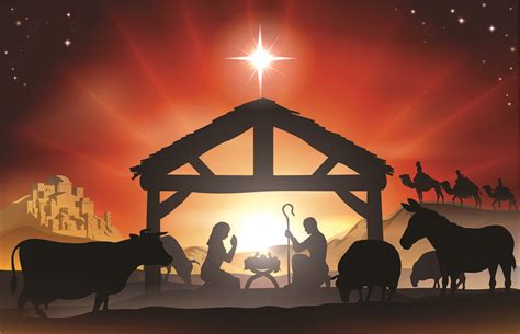 Nativity Stable Illustration Backdrop Uk