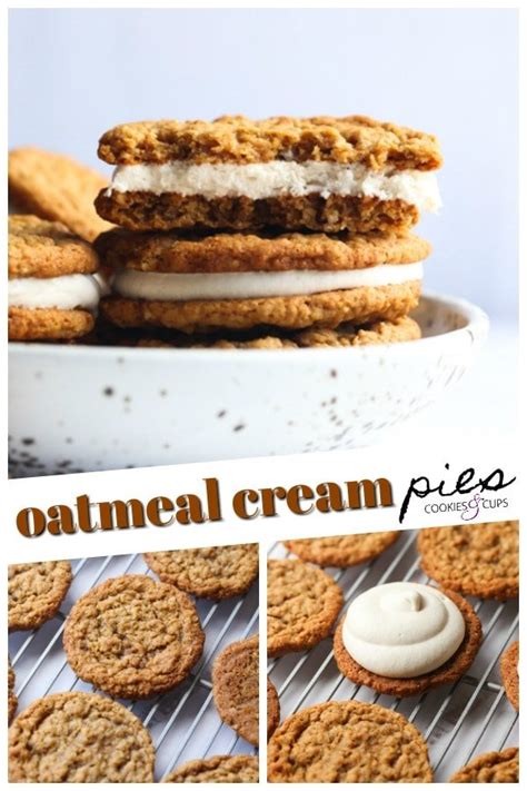 homemade oatmeal cream pies cookies and cups