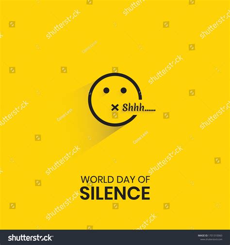 World Silence Day Emoji Vector Illustration Stock Vector Royalty Free