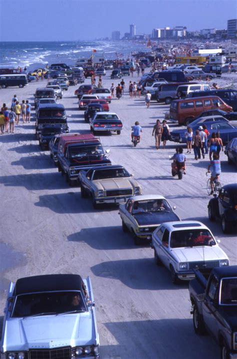 Florida Memory View Showing Cars On The Beach During Spring Break In