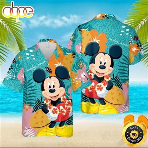 Mickey Mouse Hawaii Aloha Unisex Hawaiian Shirt Summer Short Sleeve