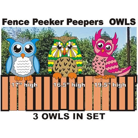 Owls Fence Peekers Patternsrus Seasonal Woodworking Patterns