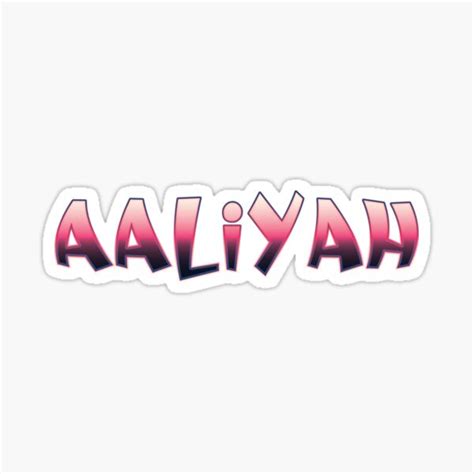 Aaliyah Sticker By Hamsters Redbubble