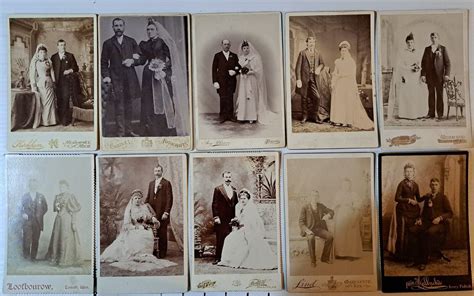 Late 1800s Antique 4x6 Cabinet Card Portrait Photographs Lot Of 10
