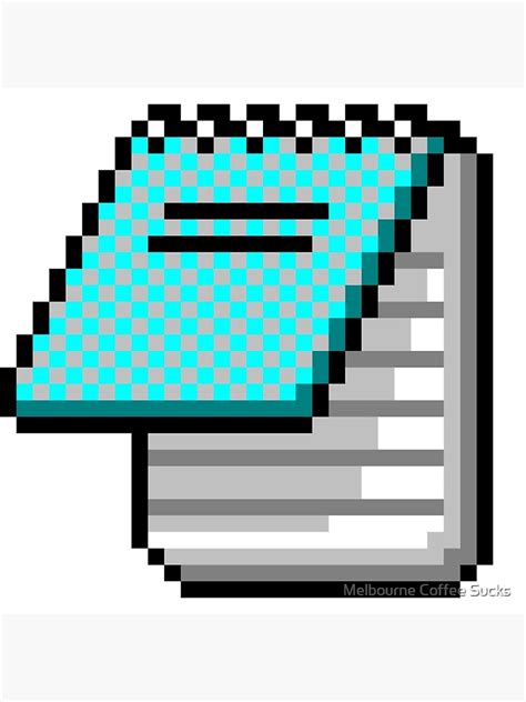 Windows 95 Notepad Icon Poster By Melcoffeesucks In 2022 Icon Note