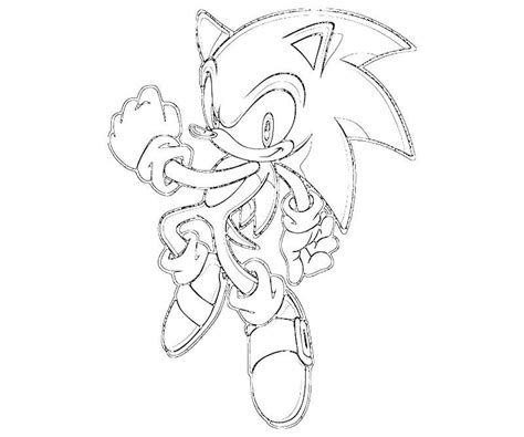 Sonic The Hedgehog To Colour Clip Art Library