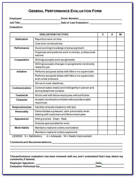 Free Blank Employee Evaluation Forms Form Resume Examples J3DW7AxDLp