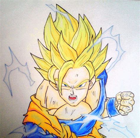 How To Draw Super Saiyan Goku Youtube