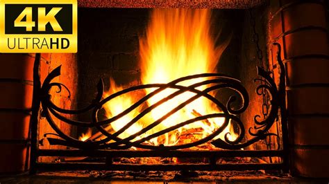 4k Relaxing Fireplace With Crackling Fire Sounds 🔥 No Music 4k Uhd