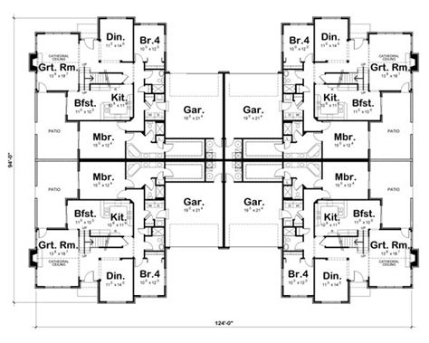 4 Plex Apartment Floor Plans Floorplansclick