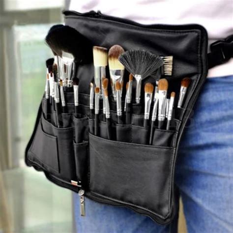 Makeup Brush Apron With Artist Belt Strap Pvc Make Up Brush Bag Holder