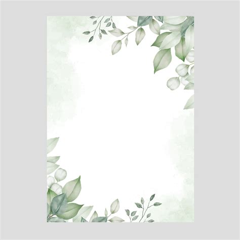 Greenery Floral Wedding Invitation Template 14765673 Vector Art At Vecteezy
