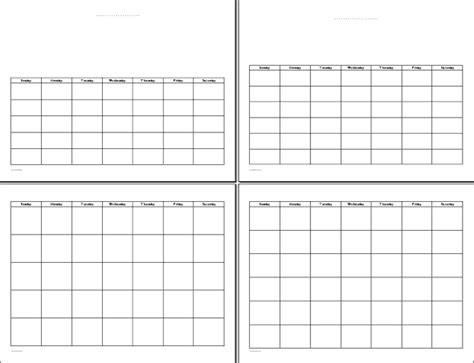Printable Undated Calendars Blank Monthly Calendar