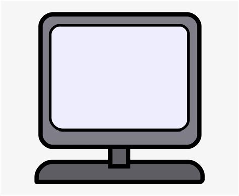 Screen Clipart Computer Part Cartoon Computer Screen Transparent Png
