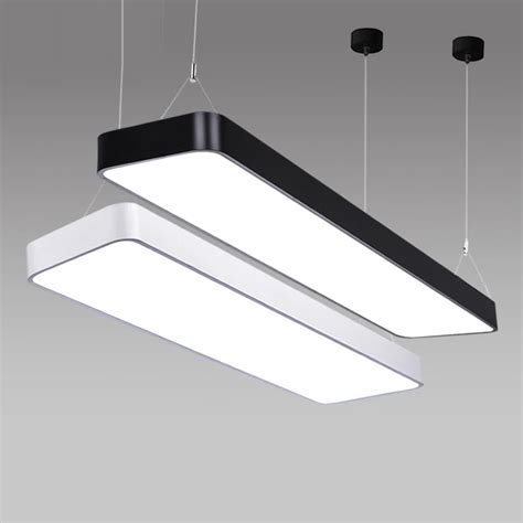 Lx220 Study Office Modern Led Ceiling Pendant Lamp Rectangle Suspended