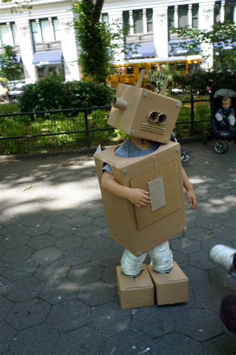 Build Your Own Cardboard Box Robot Costume Instructions Etsy Box