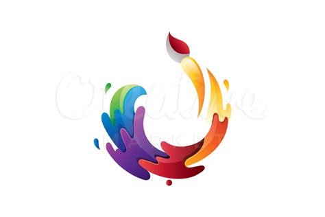 Painting Logo Creative Illustrator Templates Creative Market