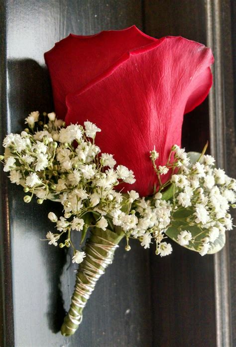 Red Rose And Babys Breath Floral Expressions By Joan