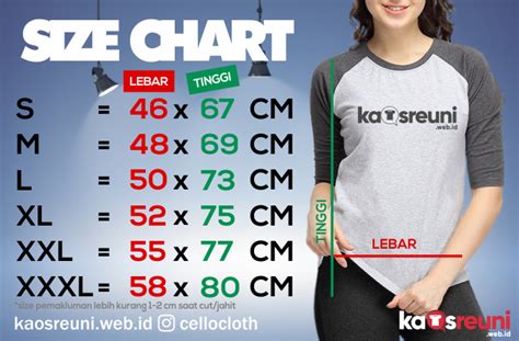 Size Chart Ukuran Kaos Reuni Size Dewasa Kaosreuniwebid