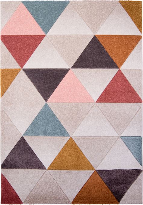 Modern Geometric Area Rug Blocks Swirls Multi Color Floor Decor Carpet