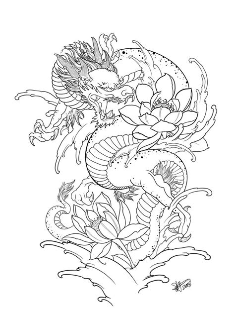 Dragon Dragon Tattoo Stencil Dragon Tattoo Tattoo Outline