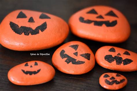 Halloween Des Galets Citrouilles Rêves De Fripouilles